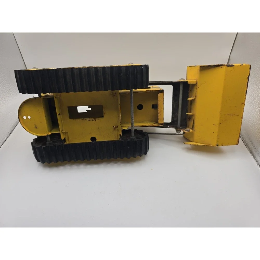 Vintage TONKA Pressed Steel Yellow Front End Loader Tractor / Bulldozer